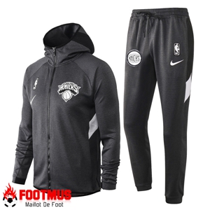 Veste A Capuche Survetement New York Knicks Gris 2020/2021