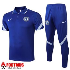 Ensemble Polo FC Chelsea + Pantalon Bleu 2020/2021