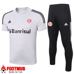 Ensemble Training T-Shirts SC Internacional + Pantalon Gris Clair 2020/2021